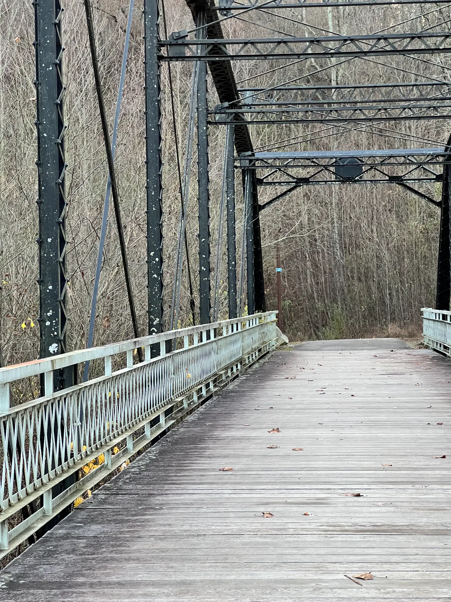 The Portersville Bridge over 14-Mile Creek The historic Portersville iron bridge over 14-Mile Creek at Rose Island, Indiana